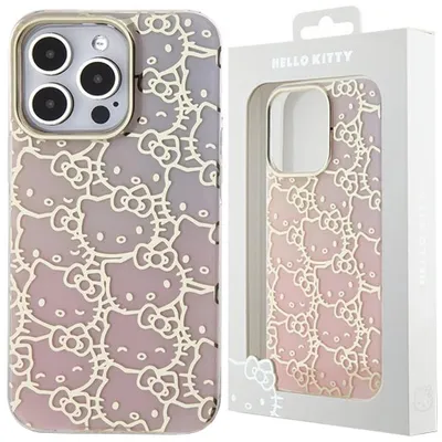 Produktbild von Hello Kitty IML Gradient Electrop Crowded Kitty Head - iPhone 14 Pro Hülle (Pink)