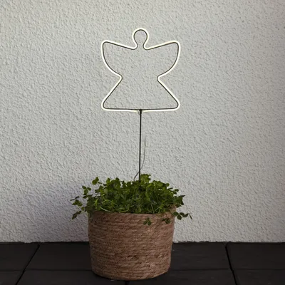 Zdjęcie produktu dla Dekoracja ogrodowa Aniołek NEON Led 65 cm na baterie