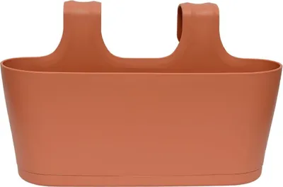Produktbild von Balkon Blumenkasten oval zum Hängen Rotbraun