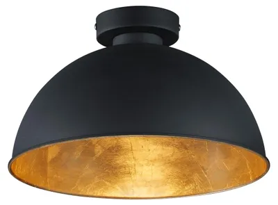 Image de Plafonnier rond moderne noir - Magna Basic Moderne E27 Lampe de chambre à coucher Eclairage intérieur Lampe / Lampe