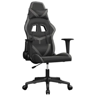 Image de Chaise de jeu de massage Noir et gris Similicuir