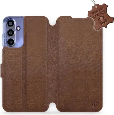 Produktbild von Echtleder Handyhülle für Galaxy A15 4G, Mobiwear Leather, Braun