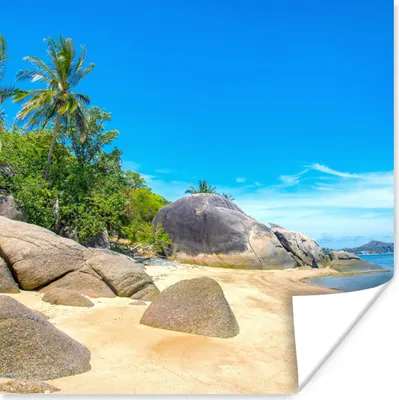 Produktbild von MuchoWow® Poster Strand - Tropen - Meer - Pflanzen 30x30 cm - Wandposter - Printing