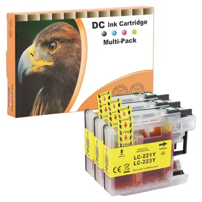 Produktbild von D&C 3X Gelb Farbe Druckerpatronen Kompatibel für Brother LC223Xl LC223 XL LC-223 XL LC-223XL für Brother MFC-J4420DW MFC-J4620DW MFC-J4625DW MFC-J480DW MFC-J5320DW MFC-J5620DW MFC-J5625DW J562DW