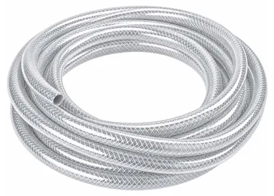 Obrázek produktu pro PVC hadicová trubka od Wiltec s vnitřním průměrem 25 mm, tloušťkou stěny 4 mm a délkou 10 metrů, vhodná pro styk s potravinami, maximální tlak 9 bar