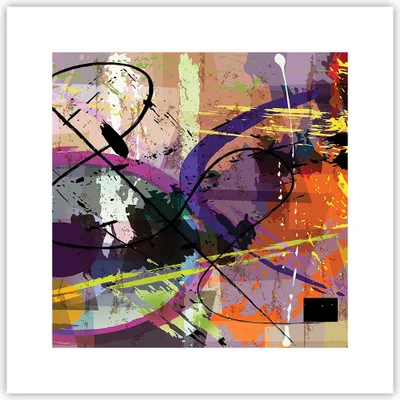 Produktbild von Poster - Poster ohne Rahmen - Abstraktion modern - 30x30 cm - Wand Bild - Wanddeko - Wandbilder - Kunstposter - Wandposter - Bilder - Kunstdruck - Wanddekoration - Wandbild - P2XAC30x30-3895