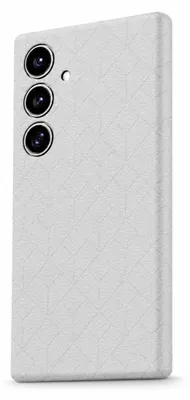 Productafbeelding van Telefoonhoesje achterkant voor Samsung Galaxy S26 5G, met reliëfprint van een ruitpatroon, kleur: grijs