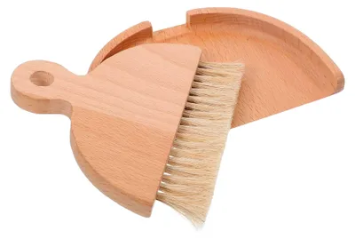 Produktbild von Kleiner Besen und Kehrschaufel Set mit Staubpan und Bürste für Küche und Camping – Einfaches Design