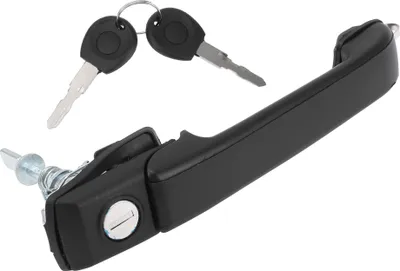 Produktbild von Front Car Exterior Door Handle No.1H0837207B/1H0837207C/1H0837207 für Volkswagen Jetta 1993-1999 Schwarz ABS, Metall 1 Set