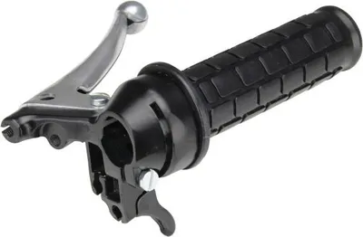 Produktbild von Gasgriff (Typ 270 schwarz / Alu Hebel Typ 2 / schwarz Blockmuster) für Mofa Moped Mokick