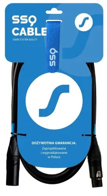 Zdjęcie produktu dla Kabel DMX XLR (3-pin) - XLR (3-pin) 5 metrów czarny