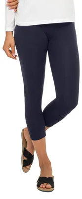 Productafbeelding van Celodoro Damen leggings (3/4 capri), stretch jersey broek van katoen - donkerblauw, maat M