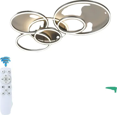 Produktbild von Kronleuchter, Moderner Stil, LED-Beleuchtung, Schwarz 5 Lichter