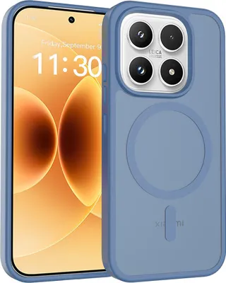 Immagine prodotto di Custodia magnetica per Xiaomi 17, compatibile con MagSafe, retro traslucido opaco, resistente agli urti Blu scuro