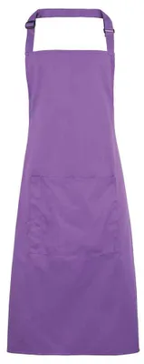 Obrázek produktu pro Premier - „Colours Collection“ zástěra s laclem pro muže/ženy unisex, kapsa LT5855 (jednotná velikost) (sytá fialová)
