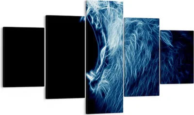 Produktbild von Bild auf Leinwand - Leinwandbild - Abstraktion Tier - 125x70cm - Wand Bild - Wanddeko - Wandbilder - Leinwanddruck - Bilder - Kunstdruck - Wanddekoration - Leinwand bilder - Wandkunst - EA125x70-3797