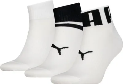 Produktbild von Puma Herren Socken Big Logo Quarter weiß