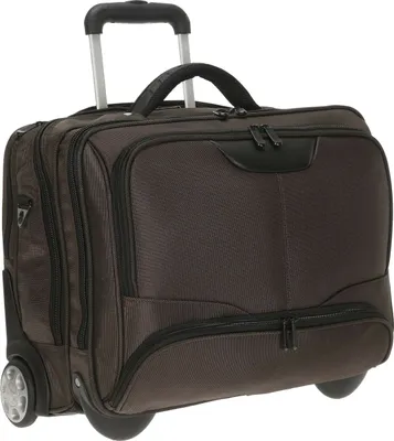 Produktbild von Pilotenkoffer Trolley Aktenkoffer Umhängegurt Koffer 47 cm Braun Nylon Bowatex