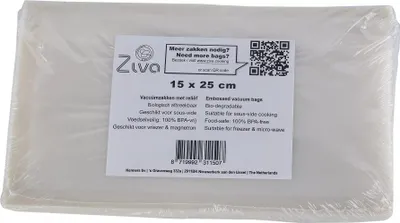 Produktbild von Ziva biologisch abbaubare Vakuumbeutel geprägt 15x25cm (50 Stück)