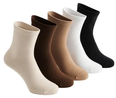 Imagen del producto de Calcetines deportivos para mujer Sunolkie, de algodón, sin costuras y de color liso, que llegan hasta el tobillo