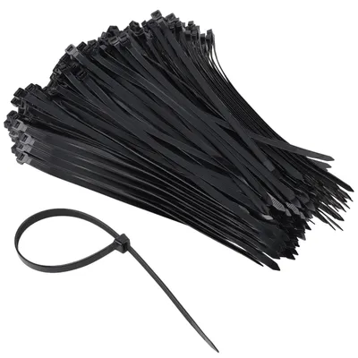 Productafbeelding van 2000 Stuks Zwarte Nylon Kabelbinders 200mm x 3.6mm voor Thuis en Werkplaats