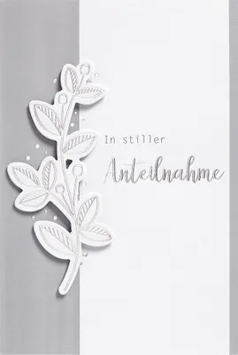 Produktbild von Trauer Beileid Kondolenz Karte mit Umschlag,  In stiller Anteilnahme Blume