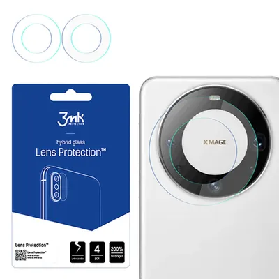 Produktbild von 3mk Hybridglas Lens Protection für Huawei Mate 60 Pro Kamera Objektiv Kameralinse 0,16mm 6H 4 Stück