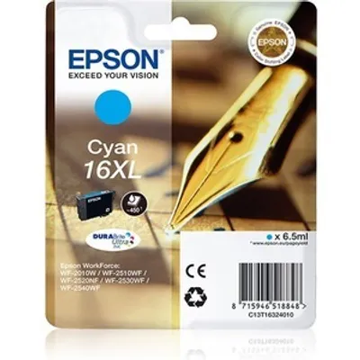 Produktbild von Epson Pen and crossword Singlepack Cyan 16XL DURABrite Ultra, Cyan, 6,5 ml, 1 Stück(e), 450 Seiten