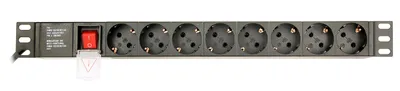 Image de gembird Steckerleiste 8 Schuko-Steckdosen, 16 A, 3 m Kabel