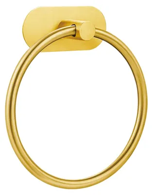 Handtuchring rund selbstklebend Edelstahl Gold