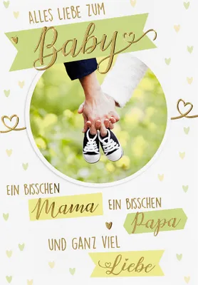 Produktbild von Geburt Baby Freudiges Ereignis Glückwunschkarte im Format 115x17cm
