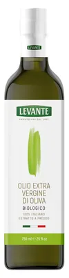 Image de Huile d'olive extra vierge biologique, 750 ml, marque Levante
