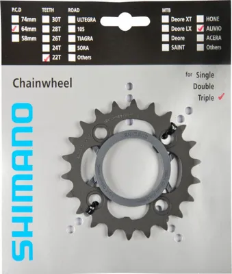 Produktbild von SHIMANO Alivio FC-M430, Kettenblatt, 22 Zähne, Y1M098030
