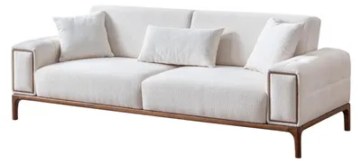 Produktbild von Sofa 3 Sitzer Modern Möbel Weiße Farbe Wohnzimmer Luxus Dreisitzer