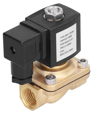 Produktbild von 2-Wege-Magnetventil, Messing, solarbetrieben, normalerweise geschlossen, Pipeline-Einlass, Steuerteile, G1/2 Zoll, DC 12 V