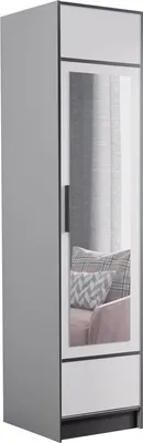Produktbild von KIER FURNITURE Eintüriger Kleiderschrank Roj1D - 53,2x205x39 cm Weiß