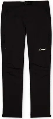 Schwarze Trekkinghose "Trail-Explorer Pant" von Berghaus mit seitlichen Reißverschlusstaschen.
