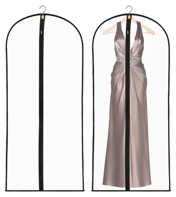 Produktbild von Kleidersack – Lang – Transparent – Zum Schutz von Kleidung – 2 Stück – 60 x 140 cm