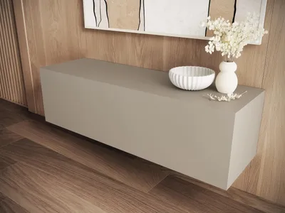 Produktbild von Platan Room TV Lowboard 105 cm breit KASCHMIR Fernsehschrank hängend oder stehend Hängeboard Board Schrank für Wohnzimmer Wandschrank MATT