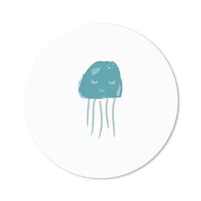 Produktbild von MuchoWow® Mauspad Mousepad Pastell - Qualle - Illustration 30x30 cm - Mousepads - Maus Mat - Pad - Mausunterlage - Tischunterlage - Schreibtischmatten