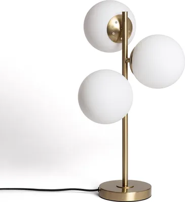 Produktbild von Tischlampe Metall und Glas Moonlight Brass 3 Spots Gold