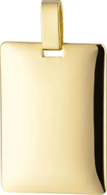 Produktbild von Anhänger Gravur Gravurplatte Goldanhänger Viereck aus 585 Gold Gelbgold massiv
