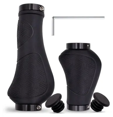 Obrázok produktu pre Ergonomické rukoväte na bicykel, 2 kusy, s obojstranným zamykaním, protišmyková guma, vhodné pre horské bicykle, trekingové bicykle a mestské bicykle