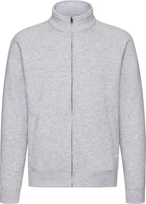 Produktbild von Herren Sweatjacke - FOL SWEAT JACKET - heather grey - Größe S