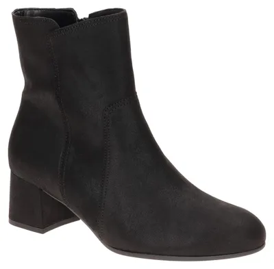 Produktbild von Gabor Damen Stiefeletten 8063 schwarz Velourleder Blockabsatz 4,5cm H-Weite Reißverschluss herausnehmbare Innensohle