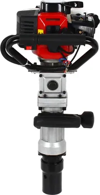 Obrázok produktu pre Benzínový vŕtač na stĺpy – vŕtačka na T-stĺpy, 2-taktný motor, 32,7 cm³, 900 W – 1700–2230 úderov/min – nádrž 0,9 l – 32 × 28 × 54 cm – čierna