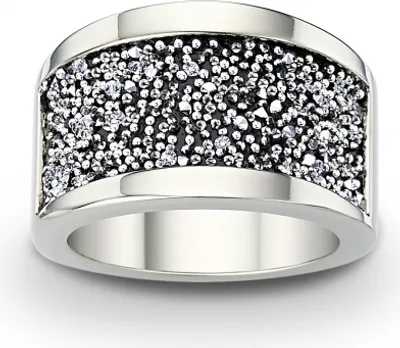 Produktbild von Ring Größe 52 CT6-173 Silber Titan Mehrsteiner
