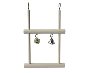 Image de Nobby balançoire trapeze double, avec cloche 12,5 x 20,5 cm