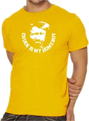 Produktbild von Touchlines Herren T-Shirt Chuck Norris , gelb, S
