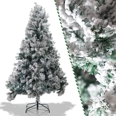 Productafbeelding van Jopassy kunstkerstboom, 120 cm, met sneeuw, 340 PVC-takken en metalen voet. Kerstboom, snel op te zetten door klapsysteem